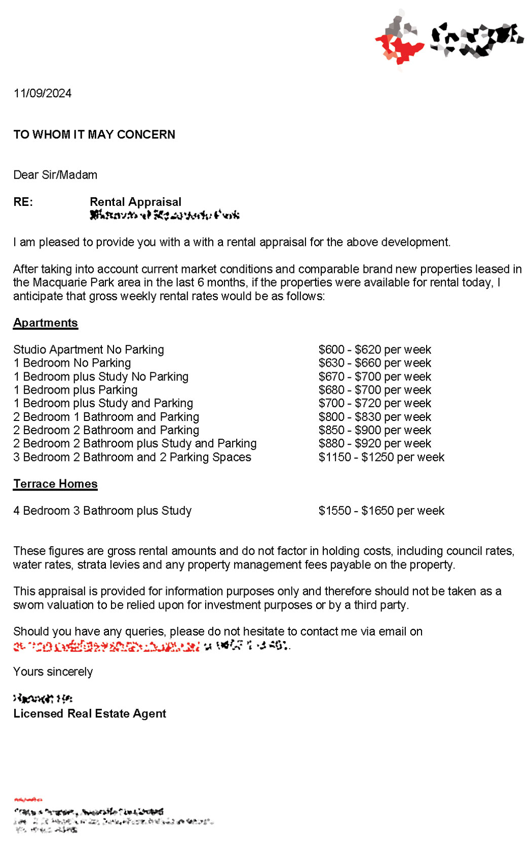 Rental Appraisal for Sydney
